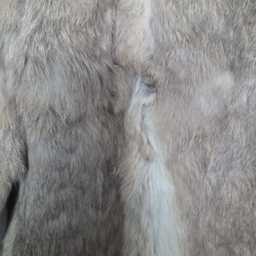 Vintage Opera Genuine Fur Coat – Taupe/Brown Quilted Satin Lining Size Medium - Picture 9 of 16